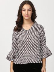 Harpa Women White Printed Top