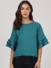 Harpa Women Green Solid Top