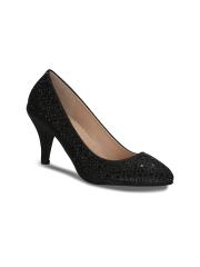 Get Glamr Women Black Solid Pumps