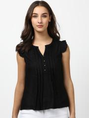 Harpa Women Black Solid Top