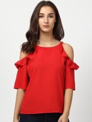 Harpa Women Red Solid Top