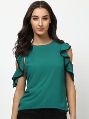 Harpa Women Green Solid Top