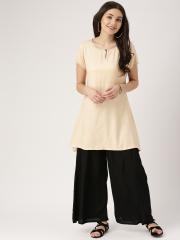 IMARA Beige Self Design Tunic