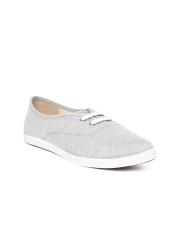 Carlton London Women Grey Melange Sneakers