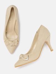 DressBerry Women Beige Solid Pumps