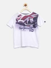 Pepe Jeans Boys White Printed T-shirt