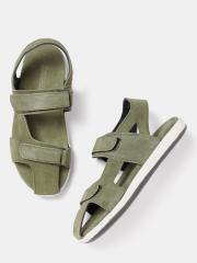 Roadster Men Olive Green Comfort Sandals