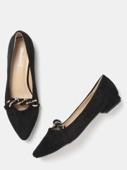 DressBerry Women Black Ballerinas