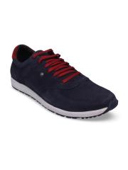 Numero Uno Men Navy Blue Suede Sneakers