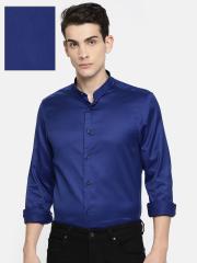 Blackberrys Men Blue Slim Fit Solid Formal Shirt