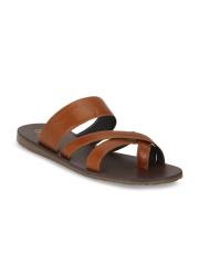 Red Tape Men Tan Leather Fisherman Sandals