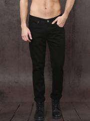 Roadster Men Black Slim Fit Mid-Rise Clean Look Jeans