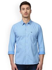 Park Avenue Men Blue Printed Casual Shirt