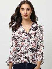 Harpa Women White Printed Top