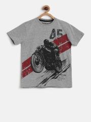 Pepe Jeans Boys Grey Printed T-shirt