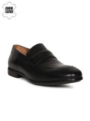 Van Heusen Men Black Leather Formal Shoes