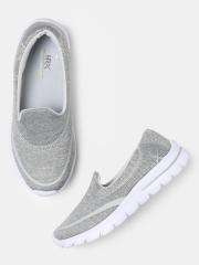 HRX by Hrithik Roshan Women Grey Slip-On Sneakers