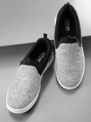 ether Men Grey Slip-On Sneakers