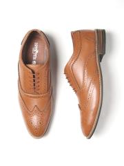 INVICTUS Men Tan Brown Semiformal Brogues