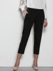 DOROTHY PERKINS Women Black Solid Cropped Trousers