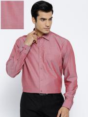 Wills Lifestyle Men Pink Solid Formal Shirt