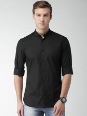 Celio Men Black Slim Fit Solid Casual Shirt