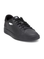 Puma Men Black Smash v2 L Perf Leather Sneakers