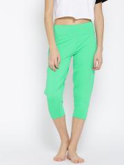 Sweet Dreams Women Green Solid Lounge Capris