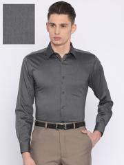 Park Avenue Men Grey Solid Formal Shirt