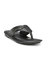 Teakwood Leathers Men Black Comfort  Sandals