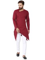 See Designs Men Maroon Solid Kurta with Pyjamas