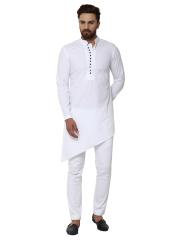 See Designs Men White Solid Kurta with Pyjamas