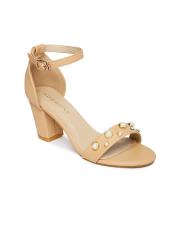 Addons Women Beige Embellished Sandals