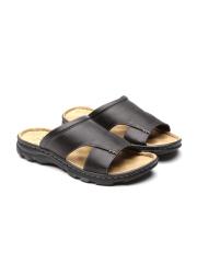 Carlton London Men Black Comfort Sandals