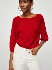 MANGO Women Red Solid Pullover