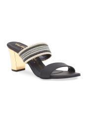 Wet Blue Women Black Solid Sandals