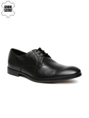 Ruosh Men Black Leather Formal Derbys