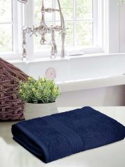 BOMBAY DYEING Cotton Navy Blue Bombay Dyeing 450 GSM Bath Towels