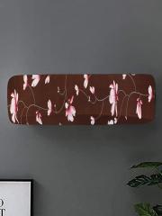 Dakshya Industries Brown & Pink Printed Elastic Split AC Cover