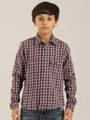 Indian Terrain Boys Navy Blue Casual Shirt