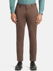 Blackberrys TechPro Men Brown Solid Formal Trouser