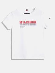 Tommy Hilfiger Boys White Printed T-shirt