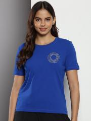 Tommy Hilfiger Women Blue Printed T-shirt