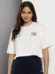 Tommy Hilfiger Women White Printed T-shirt