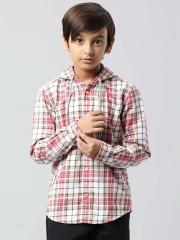 Indian Terrain Boys Red Casual Shirt