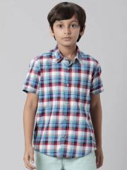 Indian Terrain Boys Blue Casual Shirt