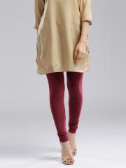 W Maroon Churidar Leggings