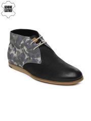 Ruosh Casual Men Black Suede Boots