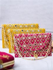 Kuber Industries Set Of 3 Embroidered Purses