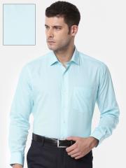 Van Heusen Men Blue Custom Slim Fit Solid Formal Shirt